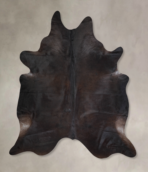 Solid Black Cowhide Rug #A32317