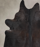 Solid Black Cowhide Rug #A32317