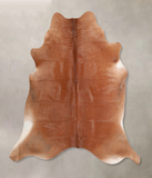 Solid Brown Cowhide Rug #A32322