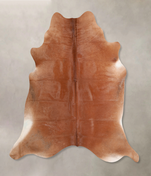 Solid Brown Cowhide Rug #A32322