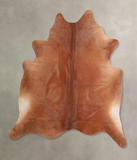 Solid Brown Cowhide Rug #A32325