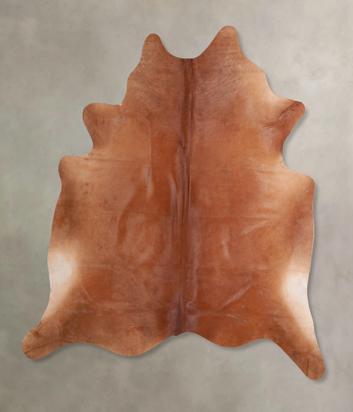 Solid Brown Cowhide Rug #A32325