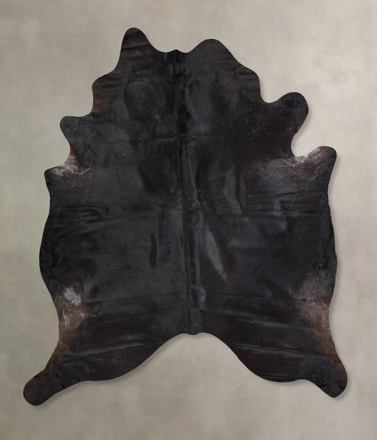Solid Black Cowhide Rug #A32332