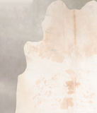 Beige and White Cowhide Rug #A32878