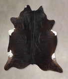 Solid Black Cowhide Rug #A32923