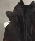 Solid Black Cowhide Rug #A32923