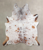 Salt and Pepper Brown Cowhide Rug #A32956