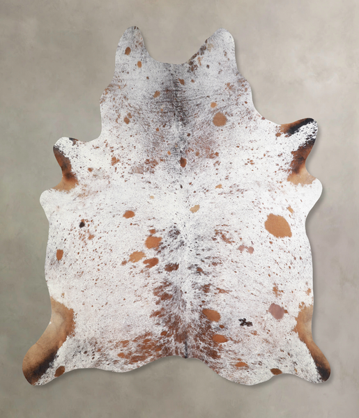 Salt and Pepper Brown Cowhide Rug #A32956