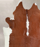Brown and White Regular Cowhide Rug #A33091HUDSN
