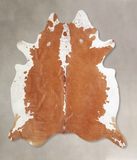 Brown and White Regular Cowhide Rug #A33092