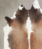 Chocolate and White Cowhide Rug #A33115