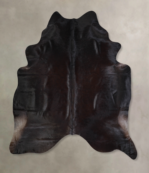 Solid Black Cowhide Rug #A33167