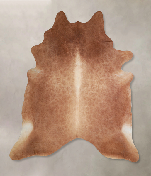 Solid Brown Cowhide Rug #A33175