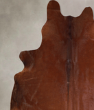 Solid Brown Cowhide Rug #A33183