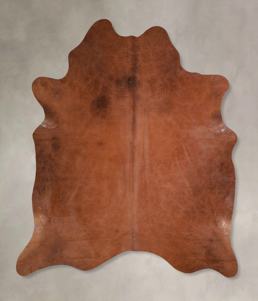 Solid Brown Cowhide Rug #A33209