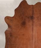 Solid Brown Cowhide Rug #A33209