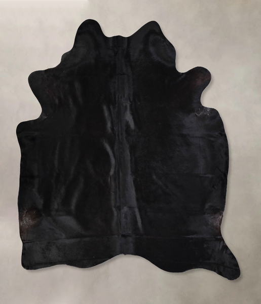 Solid Black Cowhide Rug #A33295