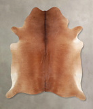 Solid Brown Cowhide Rug #A33306