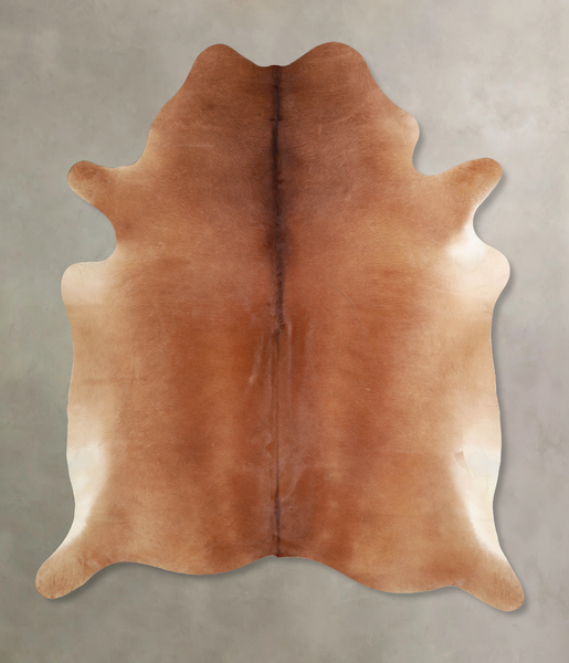 Solid Brown Cowhide Rug #A33306