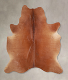 Solid Brown Cowhide Rug #A33308