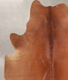 Solid Brown Cowhide Rug #A33308