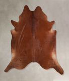 Solid Brown Cowhide Rug #A33322