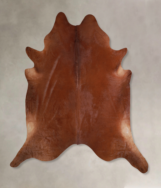 Solid Brown Cowhide Rug #A33322