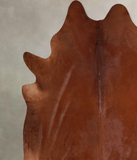 Solid Brown Cowhide Rug #A33322