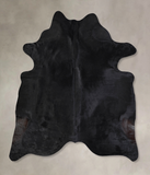 Solid Black Cowhide Rug #A33364