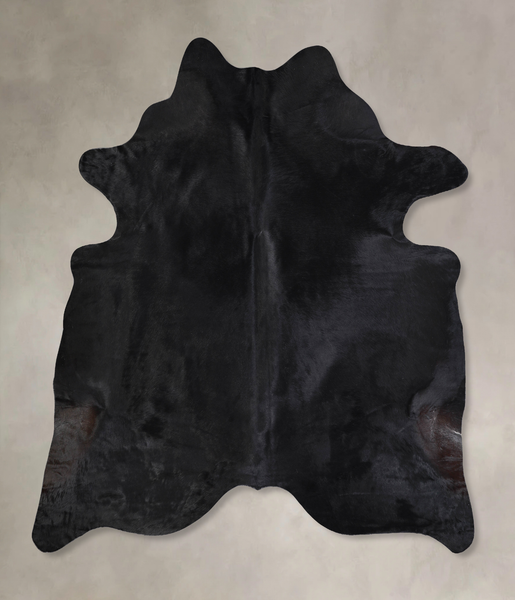 Solid Black Cowhide Rug #A33364
