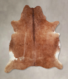 Solid Brown Cowhide Rug #A33384