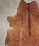 Solid Brown Cowhide Rug #A33384