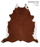 Brown and White Regular Cowhide Rug #A3339