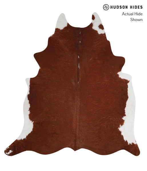 Brown and White Regular Cowhide Rug #A3339