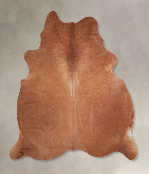 Solid Brown Cowhide Rug #A33424