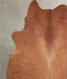 Solid Brown Cowhide Rug #A33424