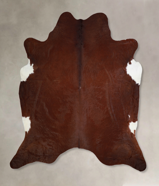 Solid Brown Cowhide Rug #A33439