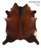 Brown with Red Cowhide Rug #A3348