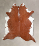 Brown and White Regular Cowhide Rug #A33586