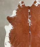 Brown and White Regular Cowhide Rug #A33586