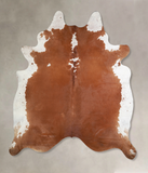 Brown and White Regular Cowhide Rug #A33631