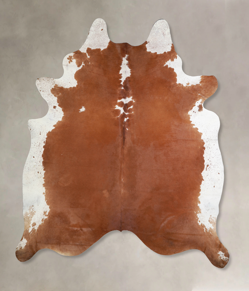 Brown and White Regular Cowhide Rug #A33631