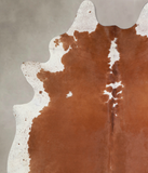 Brown and White Regular Cowhide Rug #A33631