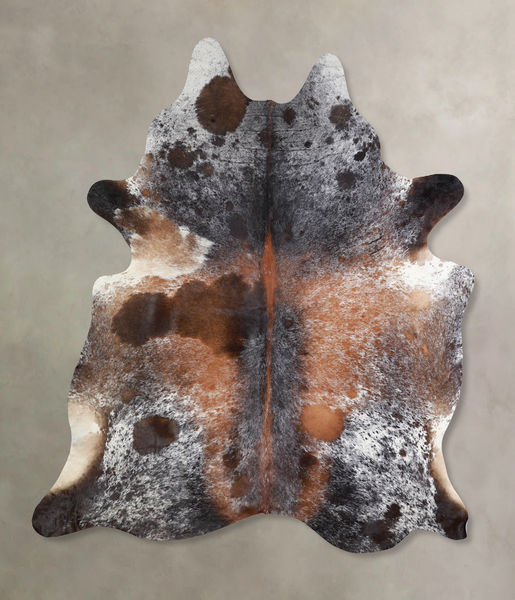 Salt and Pepper Brown Cowhide Rug #A33821