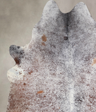 Salt and Pepper Brown Cowhide Rug #A33828