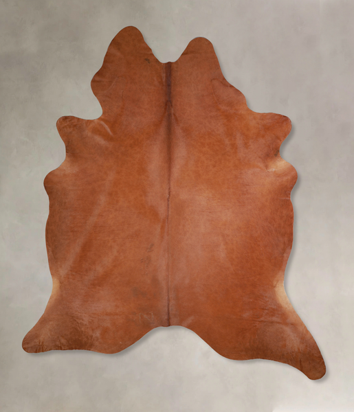 Solid Brown Cowhide Rug #A33876