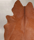 Solid Brown Cowhide Rug #A33876