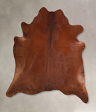 Solid Brown Cowhide Rug #A33894