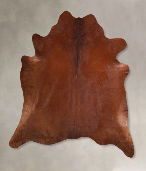 Solid Brown Cowhide Rug #A33894
