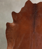 Solid Brown Cowhide Rug #A33894